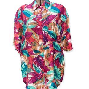 Vintage Stunt Silk Button Down Shirt